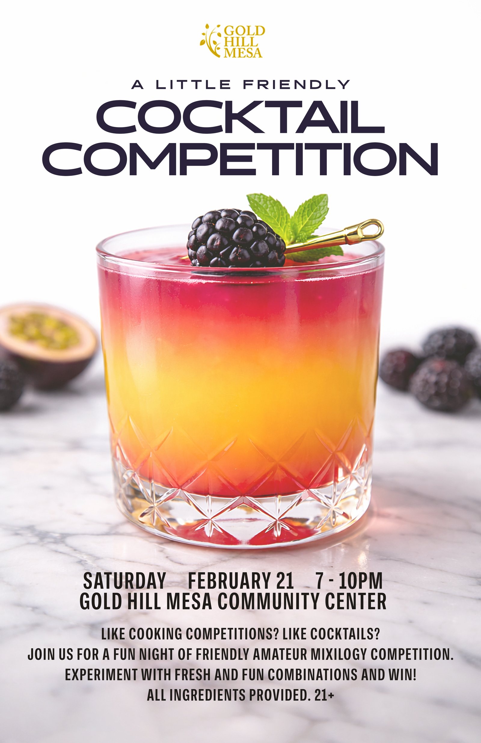 Cocktail competition poster